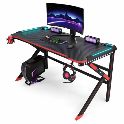 CrimsonVector Pro Gaming Command Desk