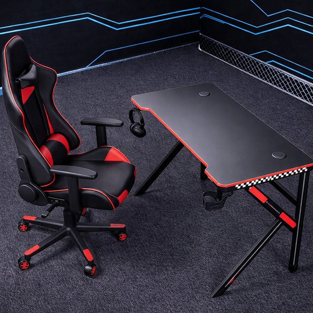 CrimsonVector Pro Gaming Command Desk